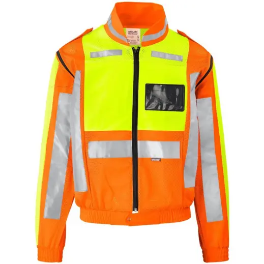 Metro Two-Tone Hi-Viz Reflective Zip-Off Jacket Front Sleeves